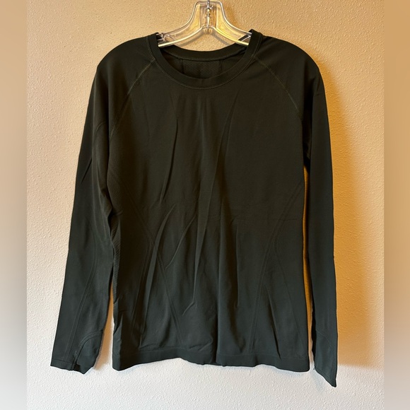 Lululemon Emerald Green Long Sleeve Performance Tee - Picture 1 of 2
